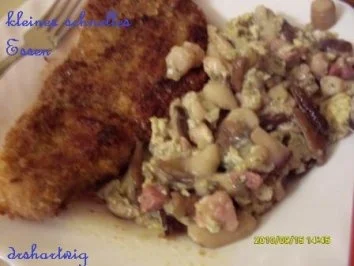 Pfannengericht~Schnitzel mit Pilze - Rezept