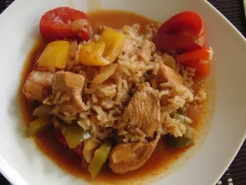 Pute : Gemüse mit Reis hilft dem Putenfleisch nicht zu verbrennen - Rezept