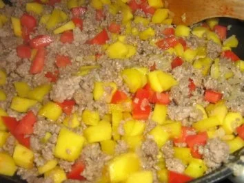 Kürbis - Hack in Muschelnudeln - Rezept - Bild Nr. 4