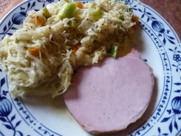 Senfkraut mit Kassler - Rezept