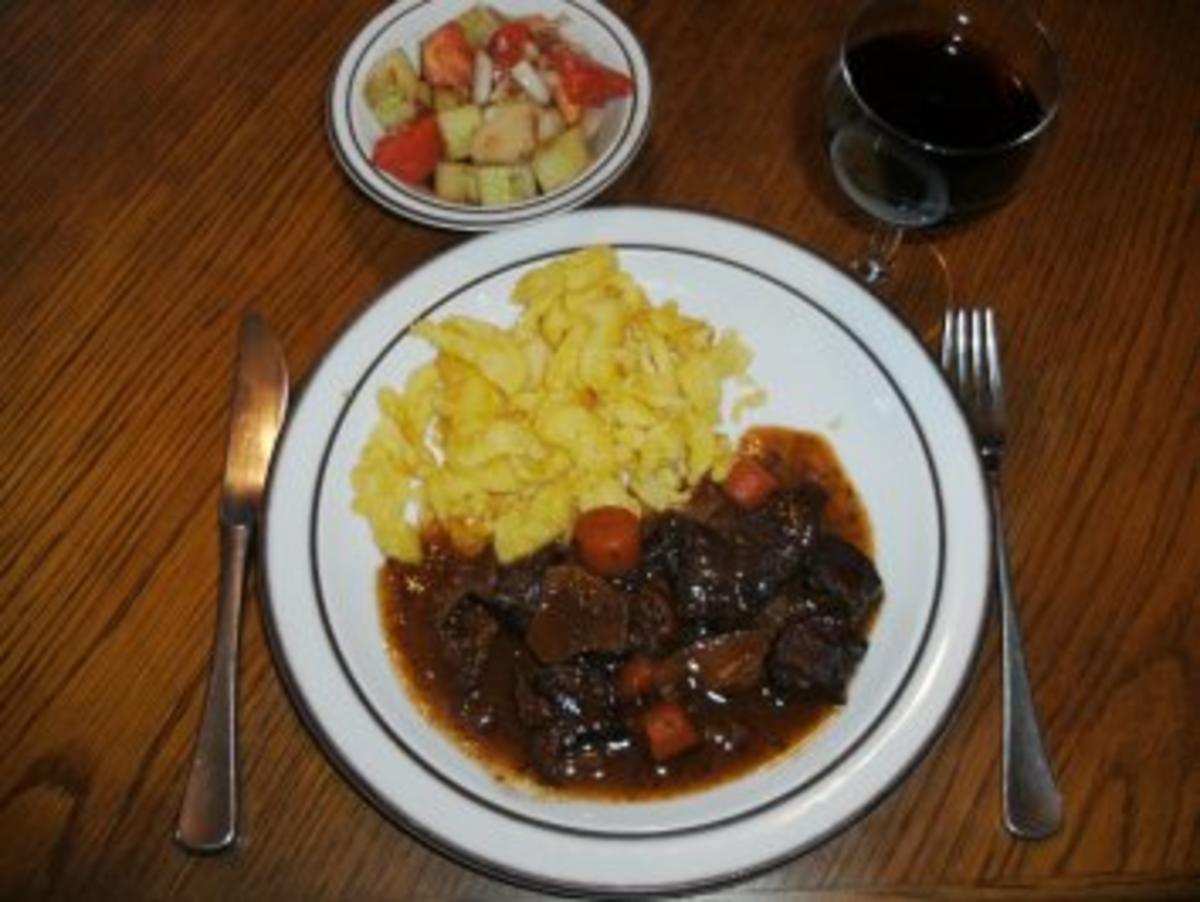 Fleisch: Rinderherz-Ragout mit Steinpilzen und Preiselbeeren - Rezept