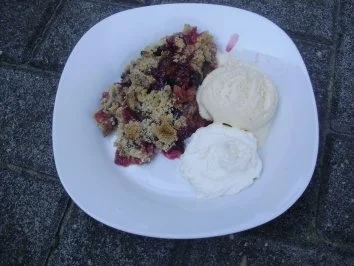 Pflaumen - Walnuss - Crumble - Rezept