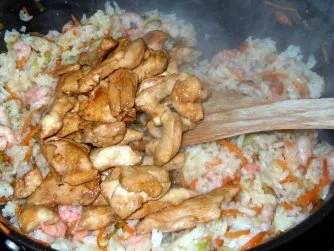 Rezept: Shrimps und Hähnchen mit Bratreis Bild Nr. 7 Shrimps und Hähnchen mit Bratreis - Rezept - Bild Nr. 7