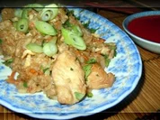 Shrimps und Hähnchen mit Bratreis - Rezept