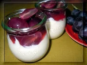 Trauben auf Vanille-Quark-Creme - Rezept