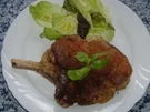 Gefülltes Kalbskotelett mit Blattsalat - Rezept