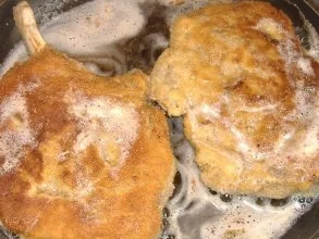 Gefülltes Kalbskotelett mit Blattsalat - Rezept - Bild Nr. 3