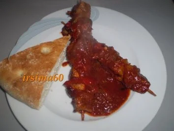 Bunte Fleischspieße  - Rezept