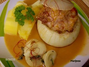 Gefüllte Metzgerzwiebeln - Rezept