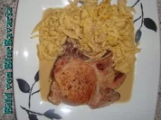 Fleischgerichte: Kasseler Kotelett in Rahmsoße - Rezept