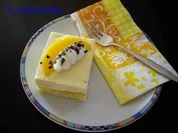 Pfirsich-Sahne-Schnitte - Rezept