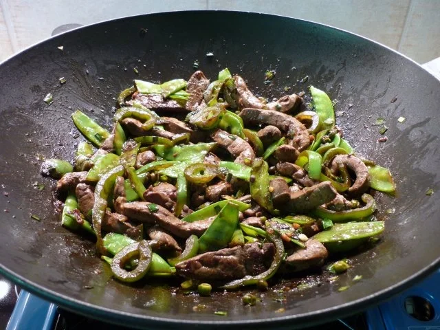 Rezept: Kalbsleber-Gemüsepfanne japanisch Bild Nr. 5 Kalbsleber-Gemüsepfanne japanisch - Rezept - Bild Nr. 5