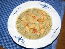 Rezept: Endiviensuppe püriert mit Garnelen oder Lachswürfeln Endiviensuppe püriert mit Garnelen oder Lachswürfeln - Rezept