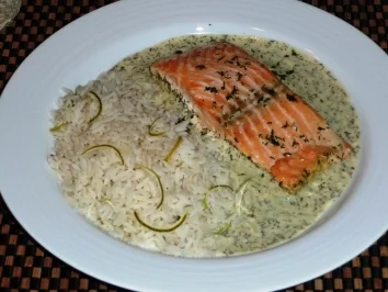 Rezept: Lachs mit Limettenreis Lachs mit Limettenreis - Rezept