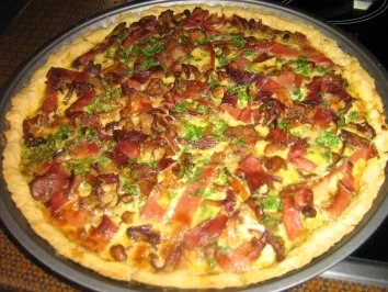 Pfifferling - Quiche mit Schwarzwälder Schinken - Rezept - Bild Nr. 2