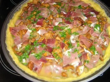 Pfifferling - Quiche mit Schwarzwälder Schinken - Rezept - Bild Nr. 7