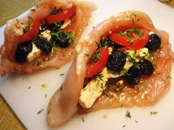 Hähnchenbrustfilets mit mediterraner Füllung - Rezept - Bild Nr. 4