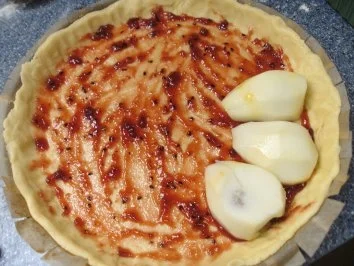 Birnenkuchen mit Preiselbeeren - Rezept - Bild Nr. 2