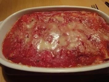 Cannelloni gefüllt mit Ricotta + Rucola - Rezept