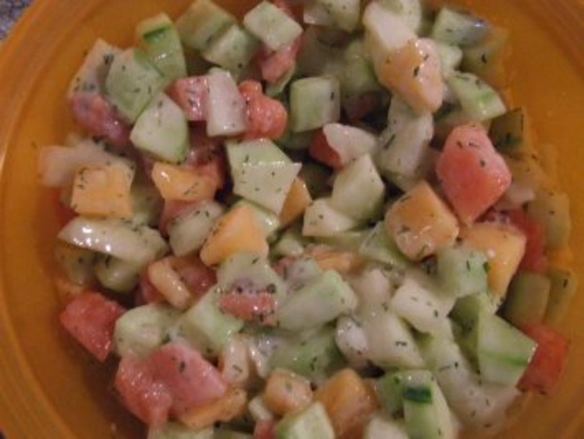 Melonen-Gurken-Salat - Rezept - Bild Nr. 2