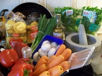 Rezept: Nudelpfanne mit Hähnchen Bild Nr. 2 Nudelpfanne mit Hähnchen - Rezept - Bild Nr. 2