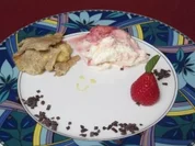 Grießschnitten mit Brestlingspfefferminzmus - Rezept