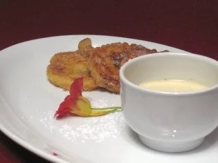 Apfelküchle mit Vanillesoße - Rezept