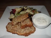 Waldpilzsalat mit Parasol im Mandelmantel - Rezept