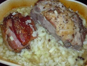 Zwiebelhaxe oder Zwiebelkammbraten - Rezept - Bild Nr. 8