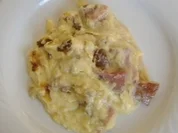 Badisches Schäufele mit Sauerkraut und Kartoffelsauce überbacken - Rezept