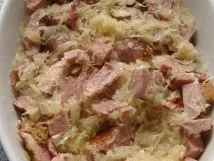 Badisches Schäufele mit Sauerkraut und Kartoffelsauce überbacken - Rezept - Bild Nr. 3