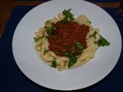 Pasta mit Lebersauce  (Pasta con fégato) - Rezept