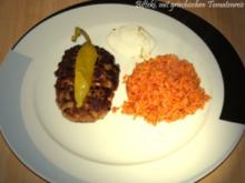 boto's Bifteki, mit griechischen Tomatenreis - Rezept