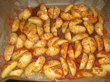 Rezept: Rindersteak mit Ofenkartoffeln und Pfifferling-Senfsoße Bild Nr. 3 Rindersteak mit Ofenkartoffeln und Pfifferling-Senfsoße - Rezept - Bild Nr. 3