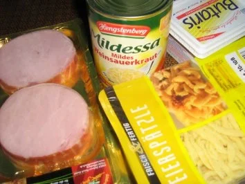 Rezept: Kassler mit Spätzle und Sauerkraut Bild Nr. 2 Kassler mit Spätzle und Sauerkraut - Rezept - Bild Nr. 2