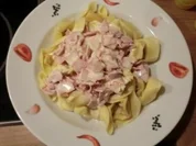 Blitz-Tortellini Käse-Sahne - Rezept