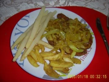 Rezept: Zwiebelkottelet a la Isabella Zwiebelkottelet a la Isabella - Rezept