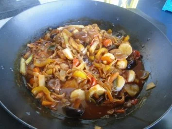 Woknudeln mit Gemüse und Obst -fruchtig-scharf       (Fotos) - Rezept - Bild Nr. 11