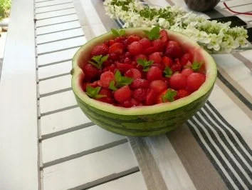 Dessert: Obstsalat Johannisbeere - Rezept