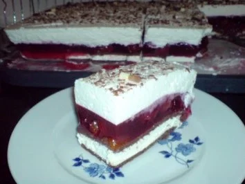 Sauerkirsch-Milchschnittchen - Rezept