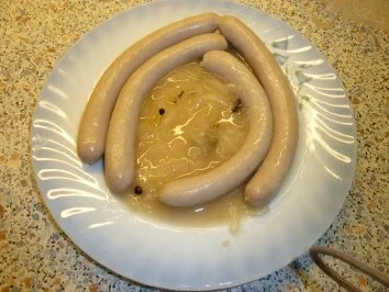 Saure Bratwürst-Blaue Zipfel - Rezept