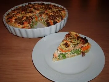 Gemüsequiche mit Lachs - Rezept - Bild Nr. 2