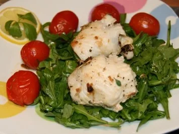 Rezept: Fisch: gebackene Schollenröllchen Fisch: gebackene Schollenröllchen - Rezept