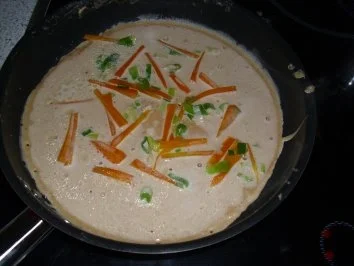 Gemüse-.Pfannkuchen mit Feta-Cremesoße - Rezept - Bild Nr. 8