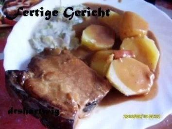 Hauptgericht~Krustenbraten mitRahm Porree u. Champigons im Ultra - Rezept
