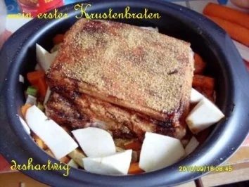 Hauptgericht~Krustenbraten mitRahm Porree u. Champigons im Ultra - Rezept - Bild Nr. 2