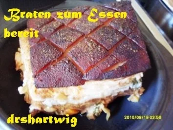Hauptgericht~Krustenbraten mitRahm Porree u. Champigons im Ultra - Rezept - Bild Nr. 5