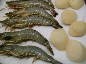 Jakobsmuschel im Vanilleduft & Black Tiger auf Chilipolenta an Bete-Schaum - Rezept - Bild Nr. 2