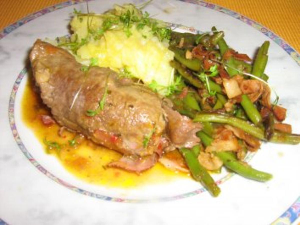 Rinderrouladen Jägerart an Bohnengemüse und Kartoffelsalat - Rezept By
heinzelfrau