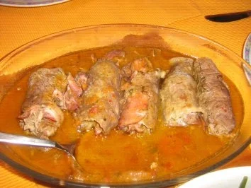 Rinderrouladen Jägerart an Bohnengemüse und Kartoffelsalat - Rezept - Bild Nr. 6